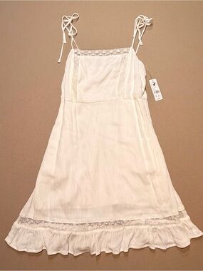 Garage Mini Prairie Dress in Snow White Size Small NWT